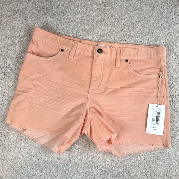 Carve Designs Corduroy Shorts Frayed Hem Casual Peach Size 10‎ - Picture 1 of 8